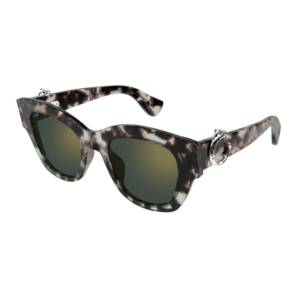 Cartier CT0547S-004 Sunglasses Havana Green Acetate